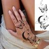 1 Blatt Totenkopf Schmetterling Rose Temporäre Tattoos Für Frauen Männer Hände Fuß Nacken,Temp Fake Tattoo Aufkleber Langanhaltend Wasserdicht