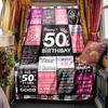 Happy 50Th Birthday To You Blanket Personalized Name Soft Comfortable Stylish Blanket Car Blanket Perfect For Travel Camping Outdoor Home Suitable For