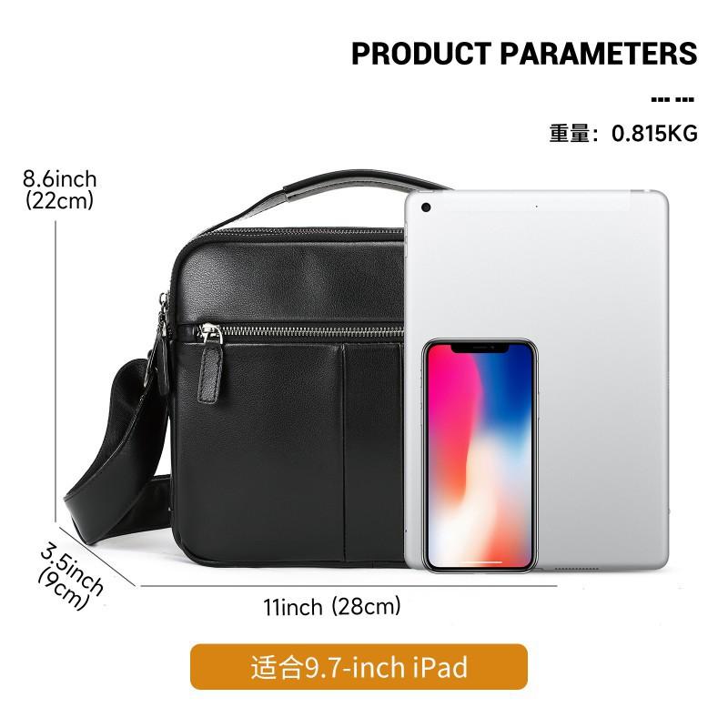 New Top Layer Cowhide Men's Shoulder Bag High-end Casual Crossbody Business Trend