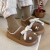 Bear Cotton Slippers Winter Outdoor Wear Indoor Home Thick-soled Plush Warm Cotton Shoes