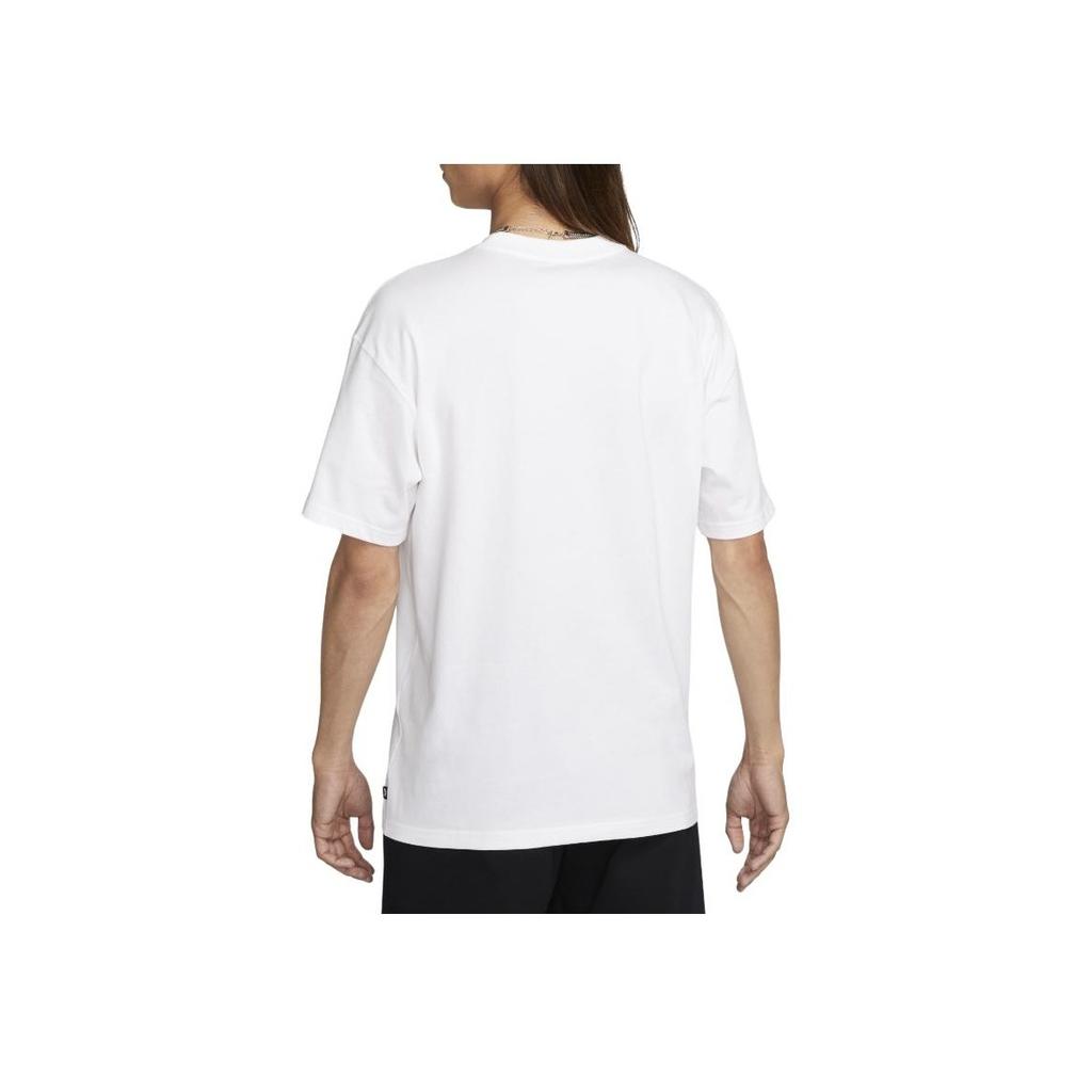 Nike Alphabet Print Pullover Skateboard Short Sleeve T-Shirt With Drop Shoulders Men Tops White FJ1138-100