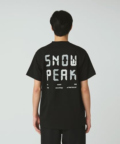 Snow Peak Jikaro Firering Table T-Shirt TS-25AU004 Short Sleeve T-Shirt for Men and Women, Black, Size L