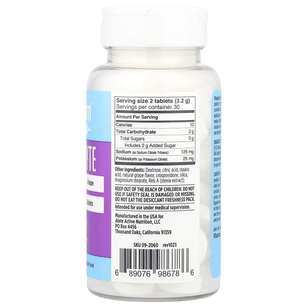 Vitassium, Electrolyte Fast Chew®, Grape, 60 Chewables