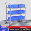 Mobile E-commerce Warehouse Picking Cart - Chrome Wire Mesh Trolley