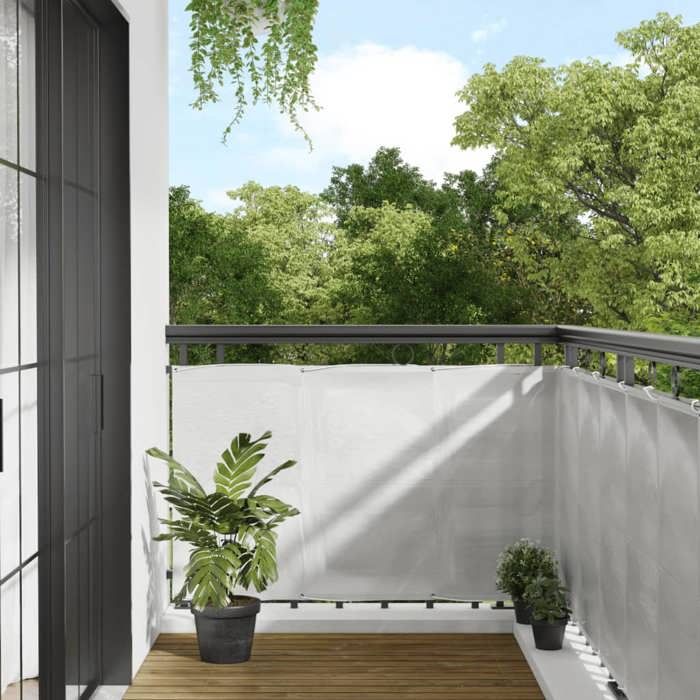 VidaXL Écran de Balcon, Brise-vue de Jardin, Écran de Protection, Écran d'Intimité Terrasse Extérieur, Gris Clair 90x300 cm 4000007
