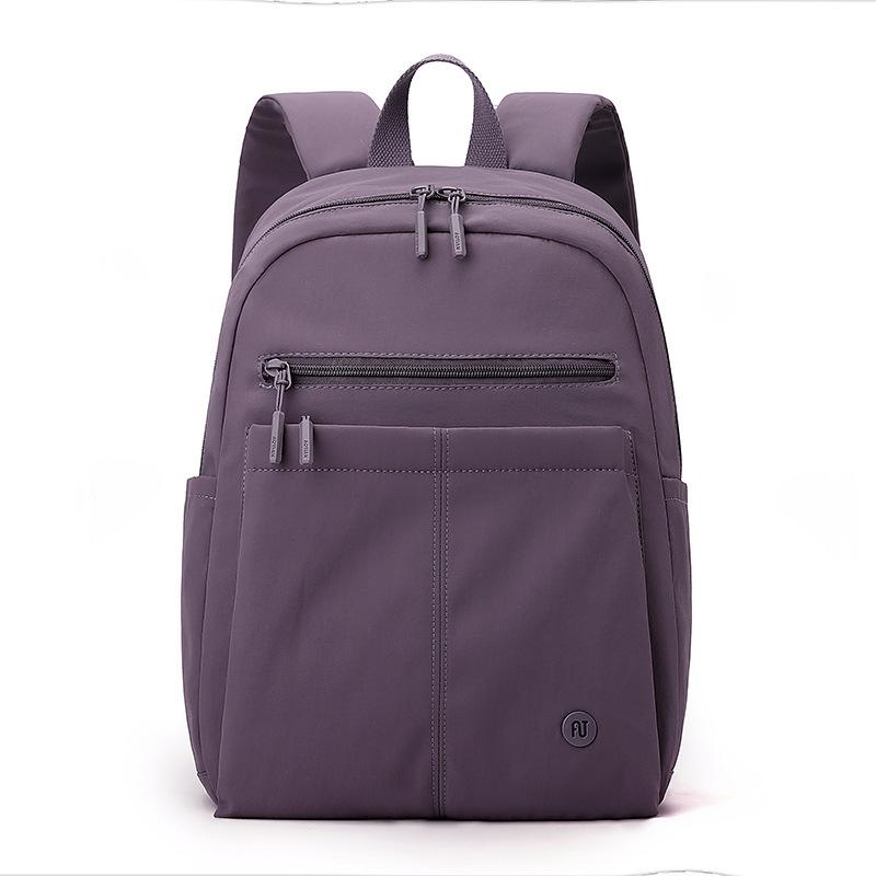 Solid Color Women Backpack Outdoor Student Schoolbag Travel Bag