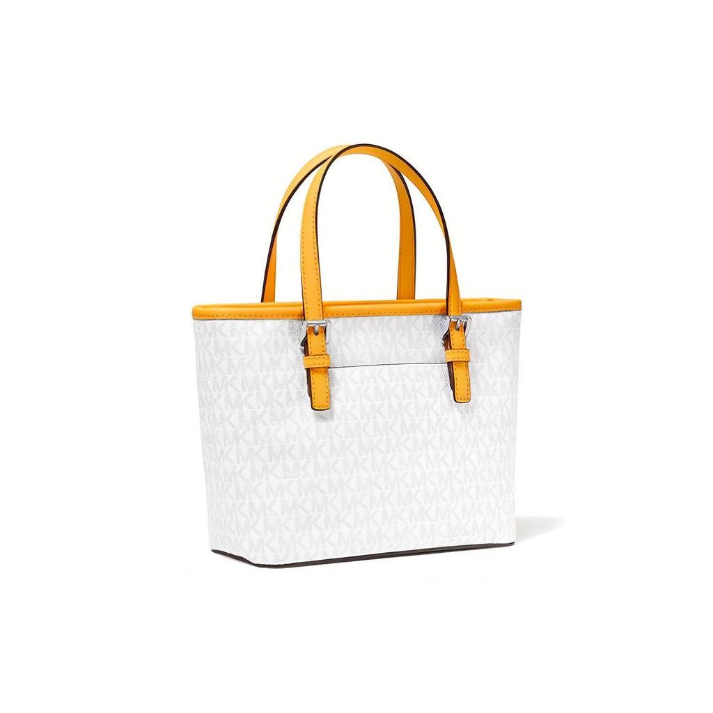 Michael Kors Mk Jet Set Monogram Logo Pendant Commuter Leather Tote Bag Shopping Handbag Shoulder Crossbody Mini Women Tote 35T9STVT0B-CITRUS-MULTI