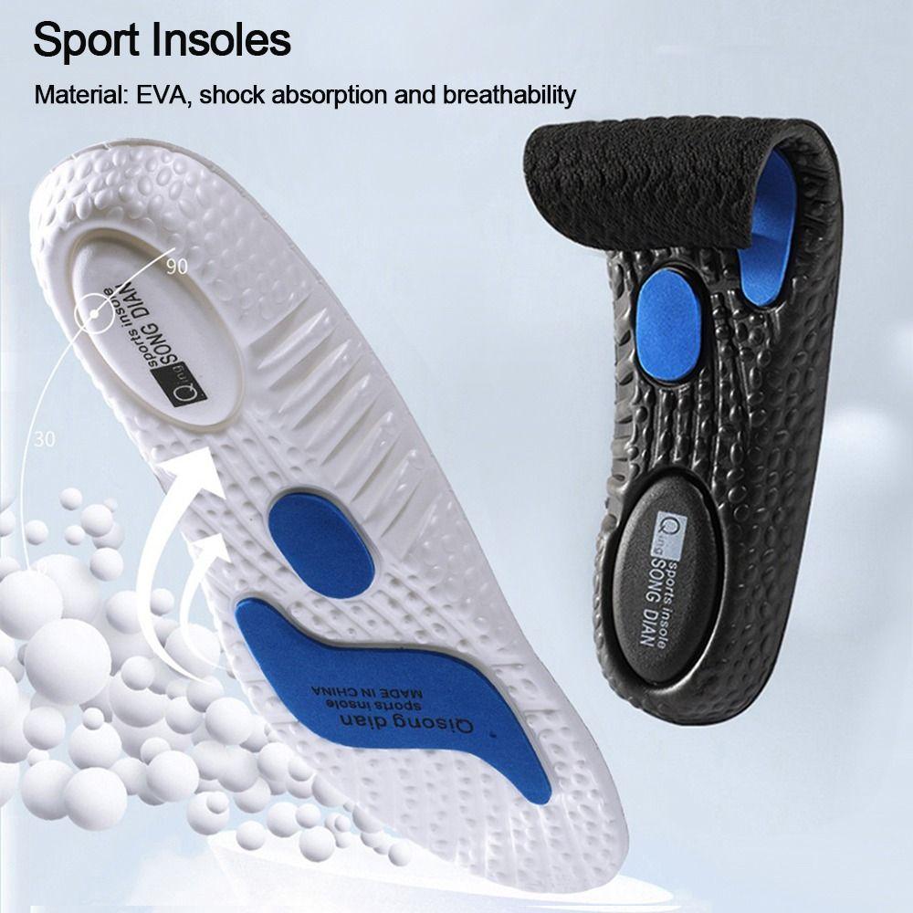 Sports Cushion Sole Shock Absorption Orthopedic Insoles Shoe Pads EVA Insoles Running Insoles