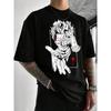 European Sizes Men's Comfortable Short Sleeve T-Shirt - Summer Casual Round Neck Tee with Themed Anime Casual Fit for Men