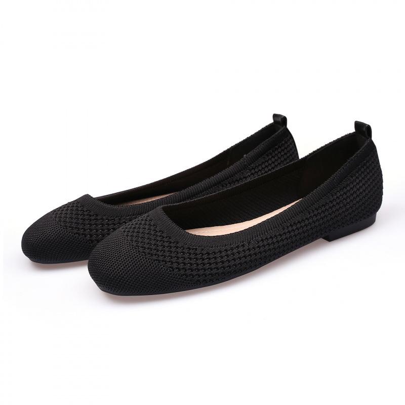 New fly-woven shoes women's comfortable and versatile flat-soled single shoes breathable women's shoes maternity shoes flat heels