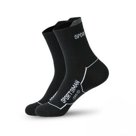 Men's Mid-Calf Sports Sweat-Absorbent Cotton Socks for Running, Cycling, Fitness, and Basketball