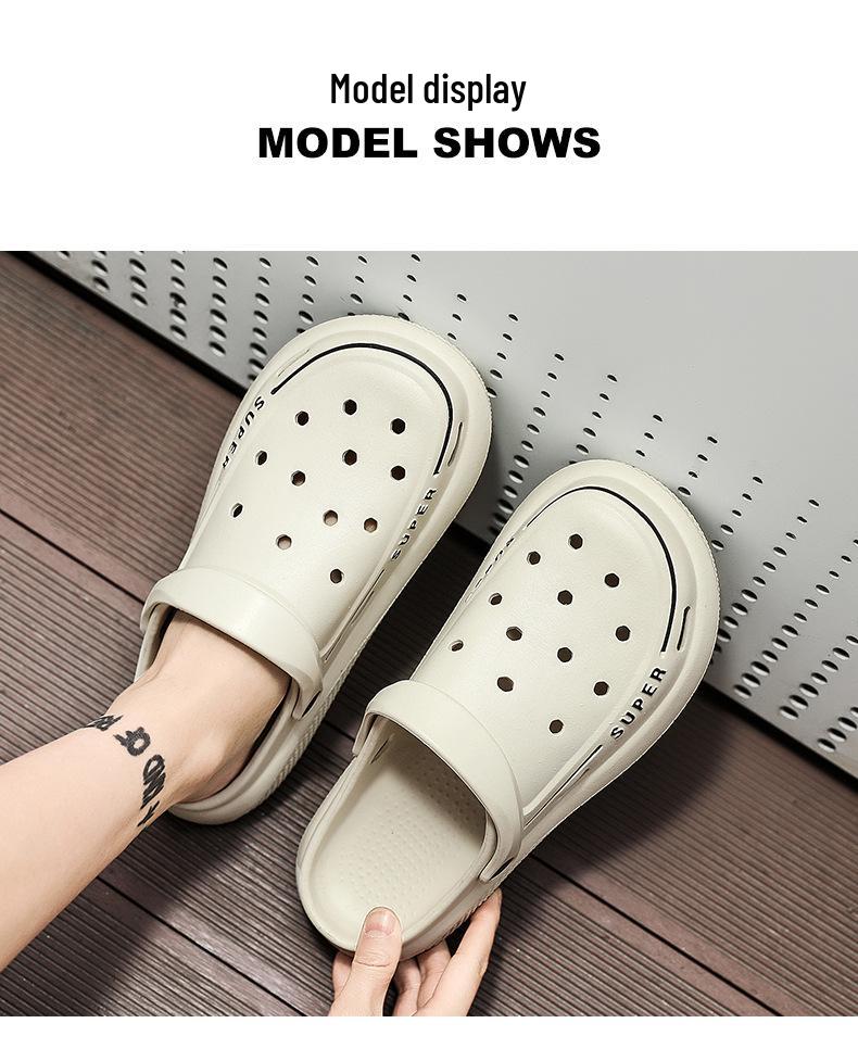 Men's Summer Slip-Resistant Closed-Toe Garden Sandals with Soft Sole