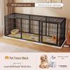 Cage pour chien de taille moyenne et grande avec clôture supérieure - Maison-villa pour chat et chien, Assemblage libre pour chats et chiens