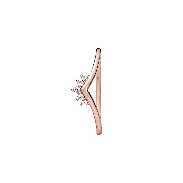 Pandora Roségold Wishbone Ring Damenringe 188282CZ
