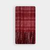 New Zealand Wool Blend Designer Red Plaid Scarf for Women Winter Korean Style Soft Scarf