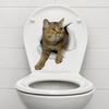 Cute Cats Wall Sticker Hole View Bathroom 3D Toilet Stickers For Home Decoration