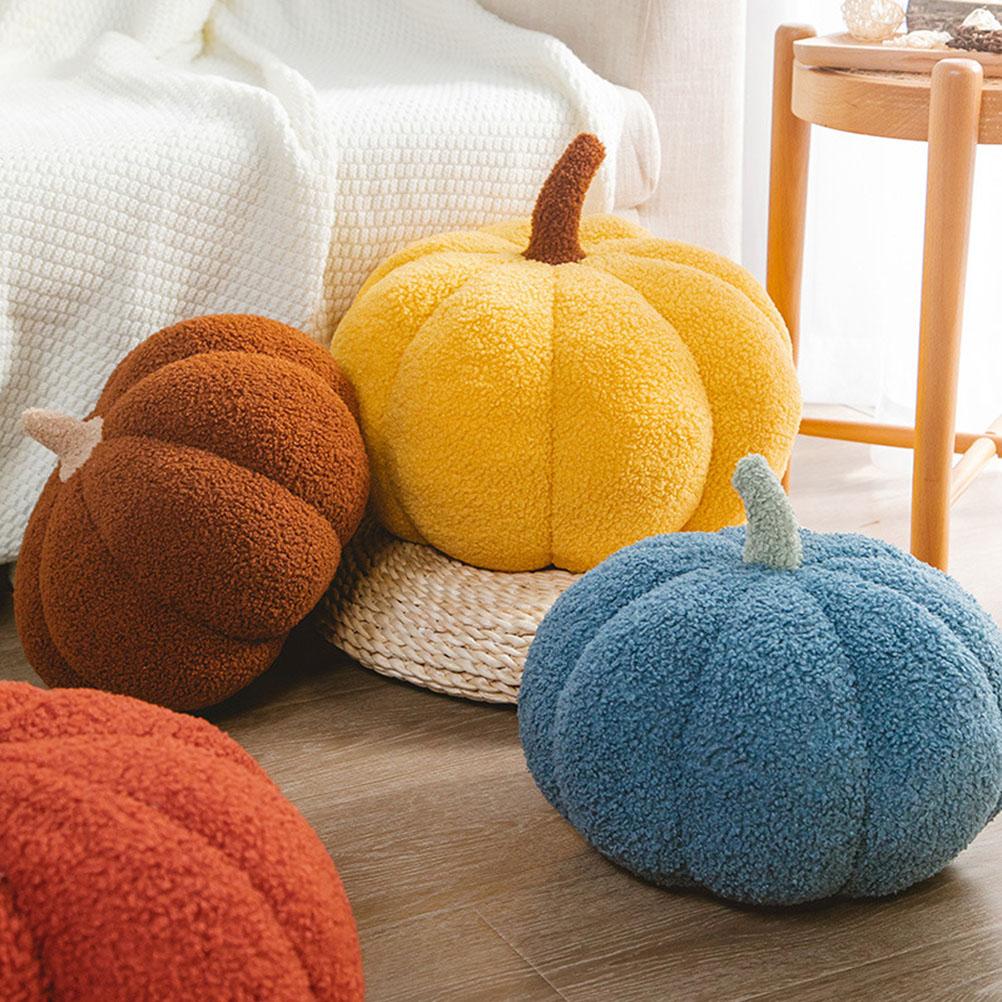 Artificial Pumpkin Cute Plush Pumpkin  Fall Harvest Stuffed Pumpkin Halloween Thanksgiving
