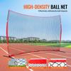 Barricade Backstop Net, 16x10 Ft Ball Sports Barrier Netting, Portable Practice Equipment with Carry Bag, Protection Screen for Baseball Softball
