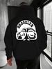 Men's Oversized Hoodie Brooklyn Hip Hop Portrait Graphic Print Sweatshirt Vintage Back Print Hooded Pullover Streetwear