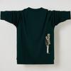 Casual Crewneck Sweatshirt for Men Breathable Crew Neck Loose Fit Pullover Tops Long Sleeve Sweatshirts Men's Basic Pullover Sweatshirt Plus Size
