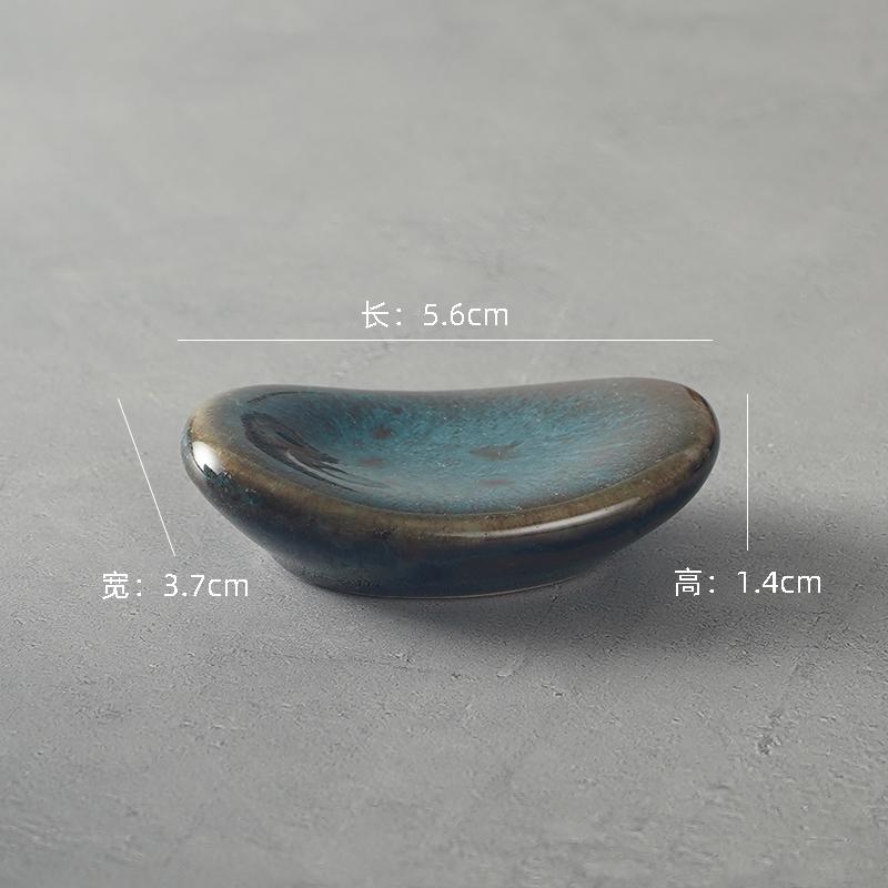 Japanese Ceramic Chopstick Rest Kiln Change Glaze Creative Chopstick Holder for Home Restaurant Table Setting Utensil Stand Gift