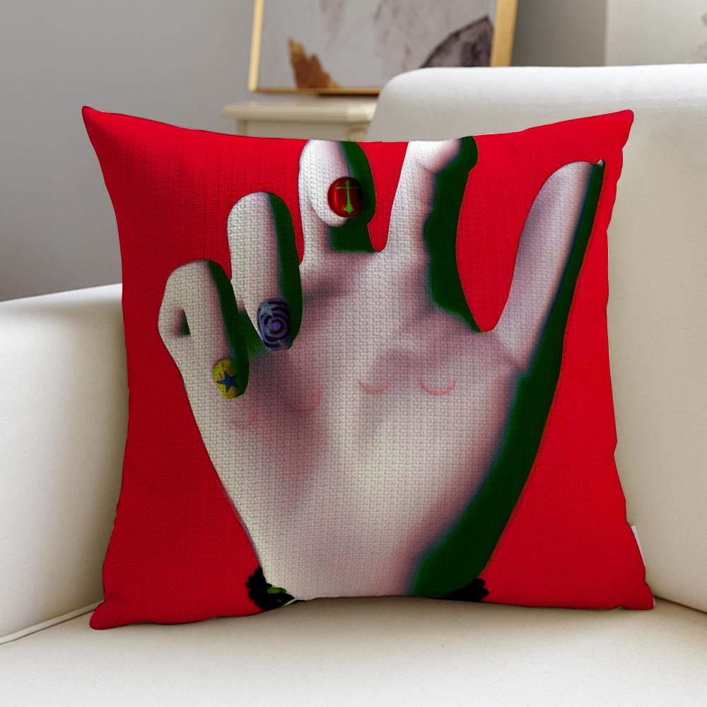 Metal BBring Me The HorizonS Cushion Cover Breathable and skinfriendly linen pillowcase square removable and washable cushion