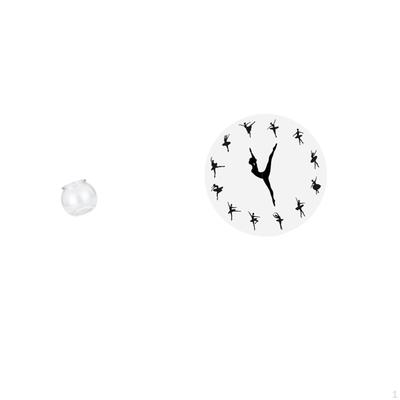 Transparent Ballerina Fish Tank Vase Small Round Aquarium Bowl with Dancing Girl Clock Ornament for