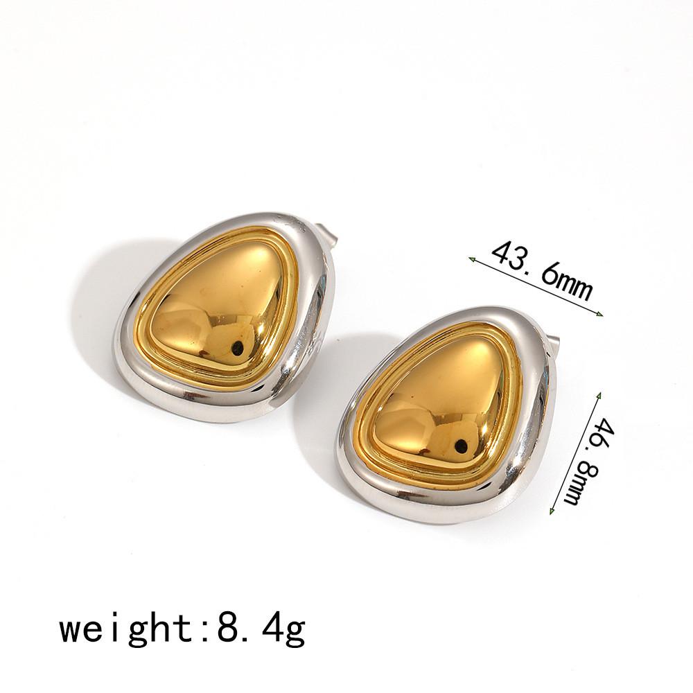 Boucles d'oreilles Géométriques Cœur Étoile en Acier Inoxydable pour Femmes