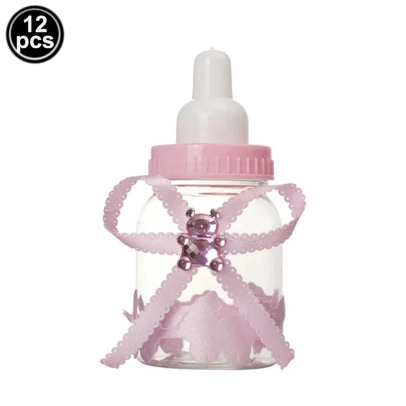 

Бутылочка для конфет в стиле кормушки для детского душа, наполняемая мини-бутылочка, подарочная коробка для конфет, это мальчик, девочка, крещение младенца, декор для вечеринки по случаю дня рождения 68ml-9x4cm