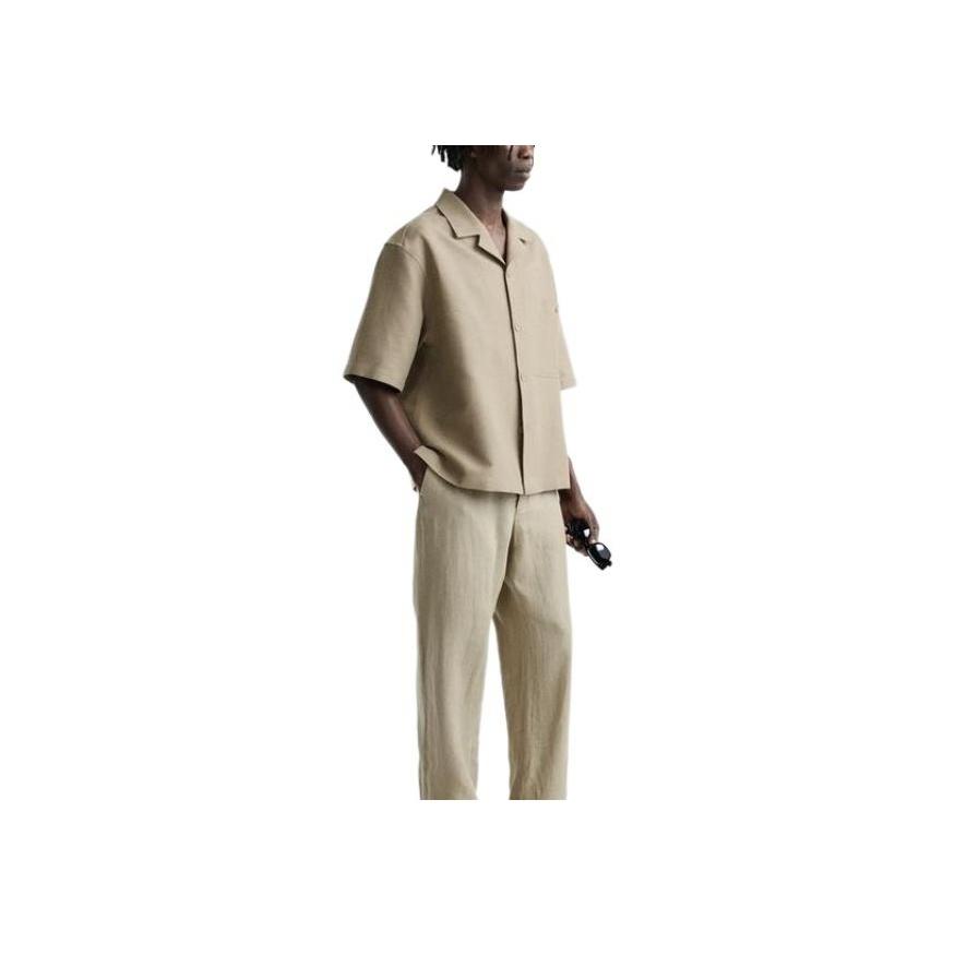 Zara Button Minimalist Versatile Short Sleeve Shirt Men shirts 5581062-706