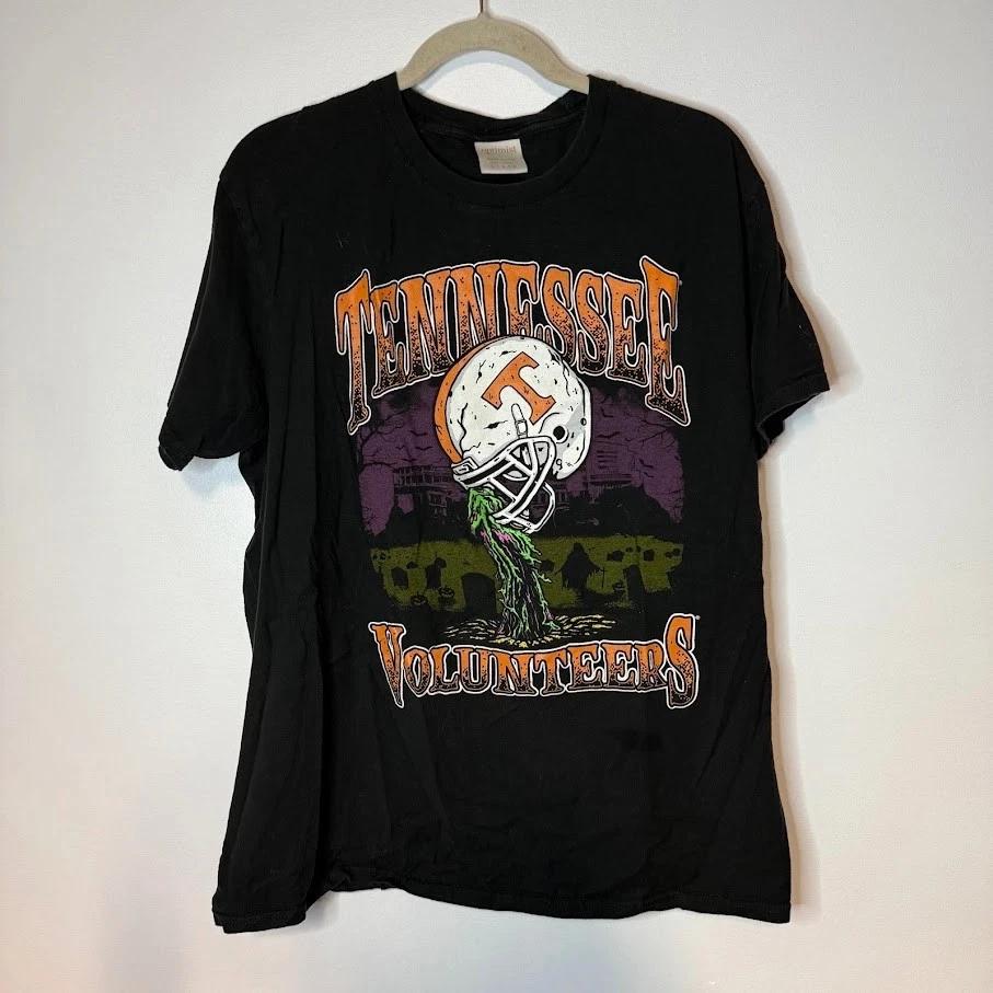 Tennessee Volunteers Black Halloween 2024 Thriller Zombie T-Shirt Short Sleeve L L