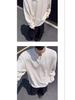 Men's High-End Jacquard Hoodie: Wrinkled Waffle Knit Long Sleeve T-Shirt with Elastic Padded Shoulders