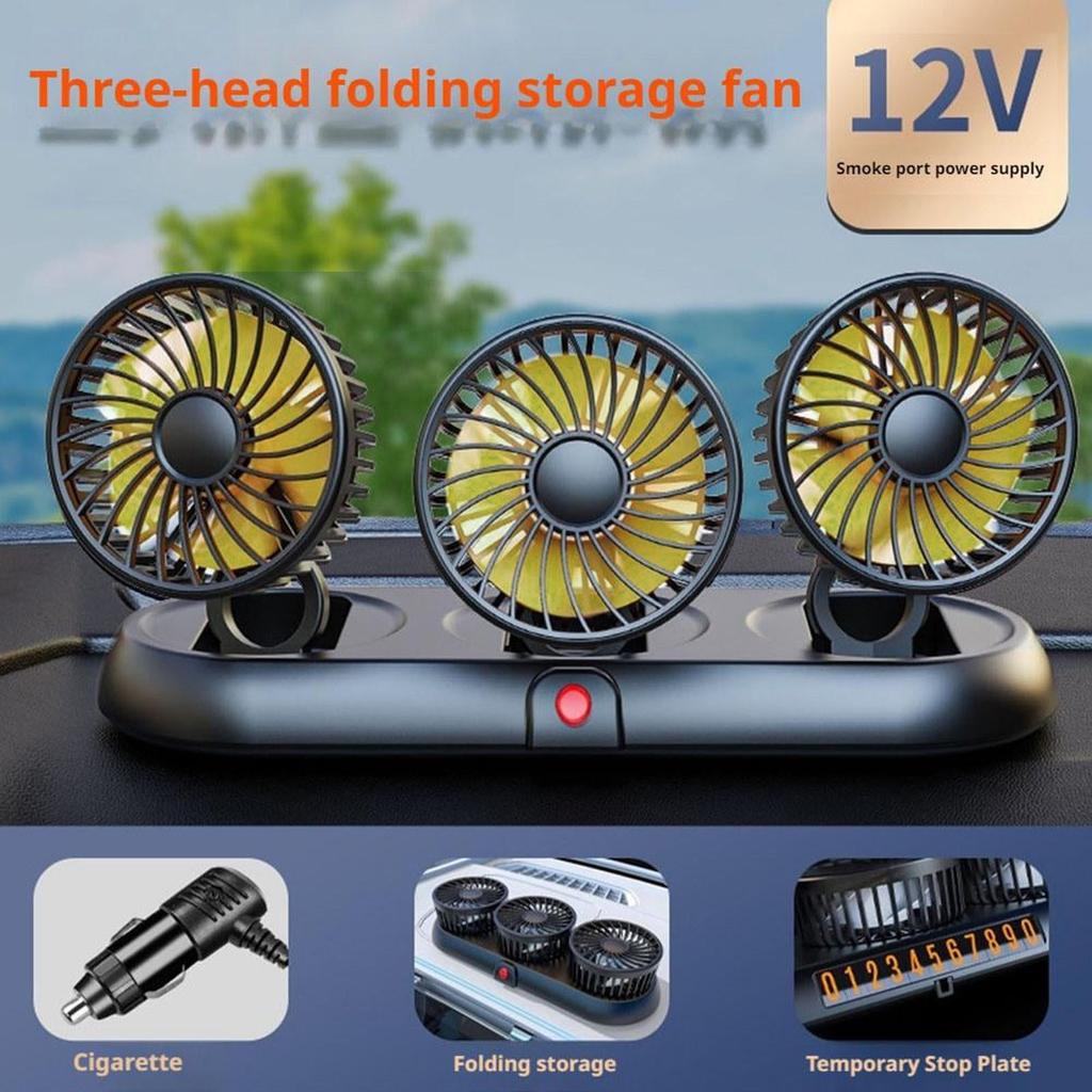 Car USB Fan,Powerful Dashboard Electric Car Fan,360 Degree Rotatable Car Fan,ortable Vehicle Cool Fan,Low Noise Strong Dashboard Cool Circulator Fan