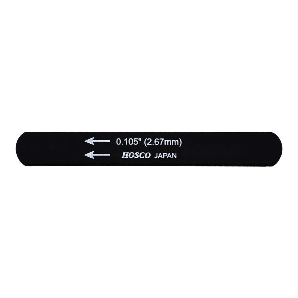 HOSCO Luthiers Tools Black Nut File 95mm Length Black Oxide Finish 0.105 Inch Guitar Accessory