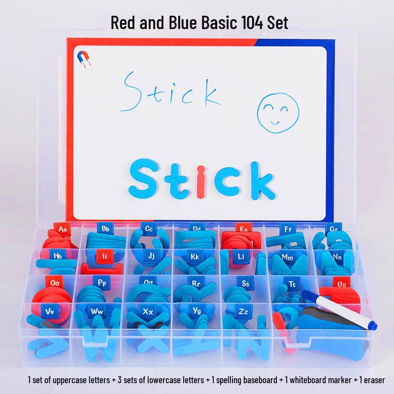 

Магнитные наклейки с алфавитом для детей - Прописные и строчные буквы, Фонетика, Обучающая игрушка