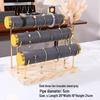 Solid Wood Suede Jewelry Rack and Bracelet Display Stand