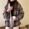 Women's Plaid Long-Sleeve Fleece-Lined Wool Shirt-Coat for Autumn/Winter 2025 – New Design, Niche and Versatile
