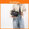 Stylish Street Trend Pu Leather Crossbody Bag For Women Small Quilted Handbag With Lock Closure