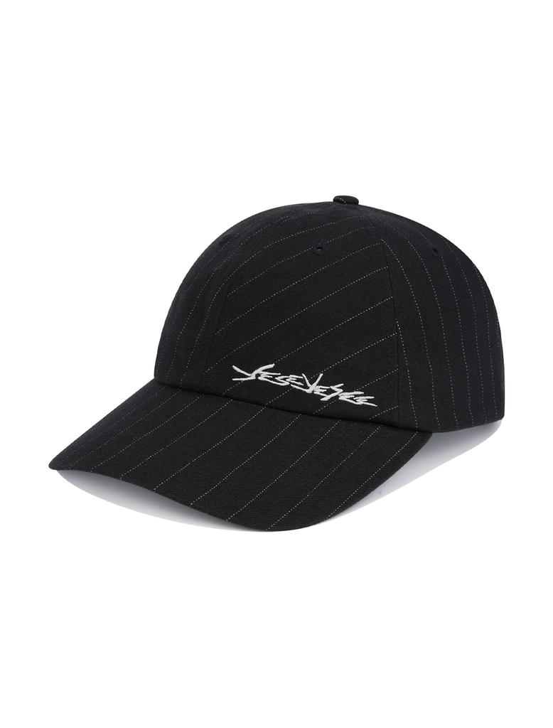 YESEYESEE Pinstripe Ball Cap Black