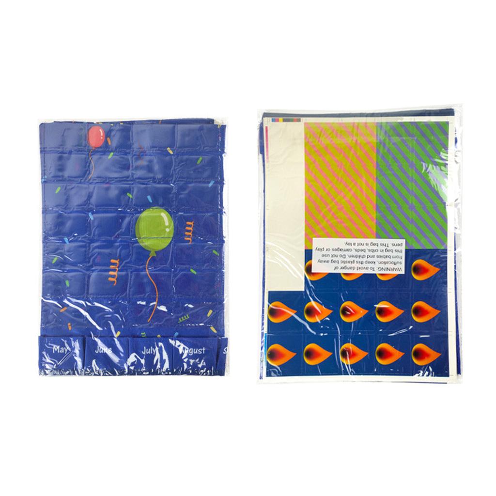 Klasowy Kalendarz Urodzinowy Kieszonkowy z 90 Kartami Wykres Urodzin Tablica Ogłoszeń do Przedszkola Klasy Zerowej