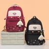 Letter Schoolbag Lightweight Backpack Cartoon Color Block Backpack