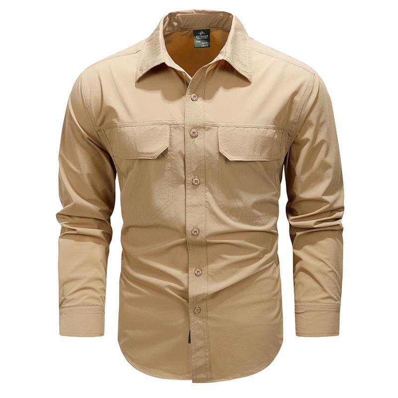 Spring Quick Drying Long Sleeved Shirt, Elastic and Breathable Shirt