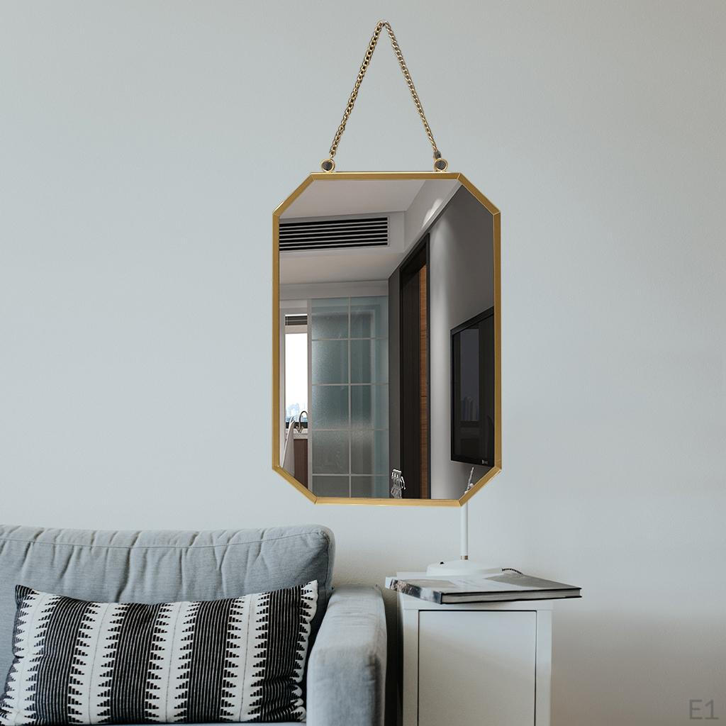 Chic Gold Chain Hanging Mirror for Modern Home Decor