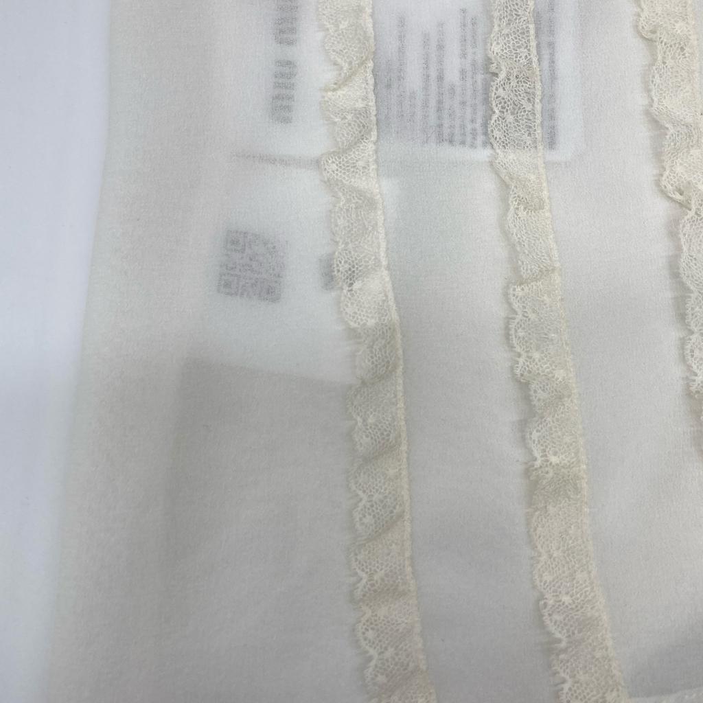 MIUMIU White MK1627 Lace Blouse tops 36 whiteUsed