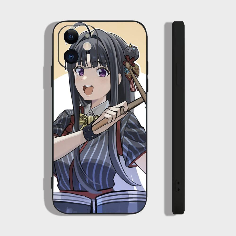 Awa Subaru Music Animation G-GIRLS BAND CRY Phone Case For IPhone 17 Air 16 15 14 13 Pro Max 11 12 Black Silicone Cover