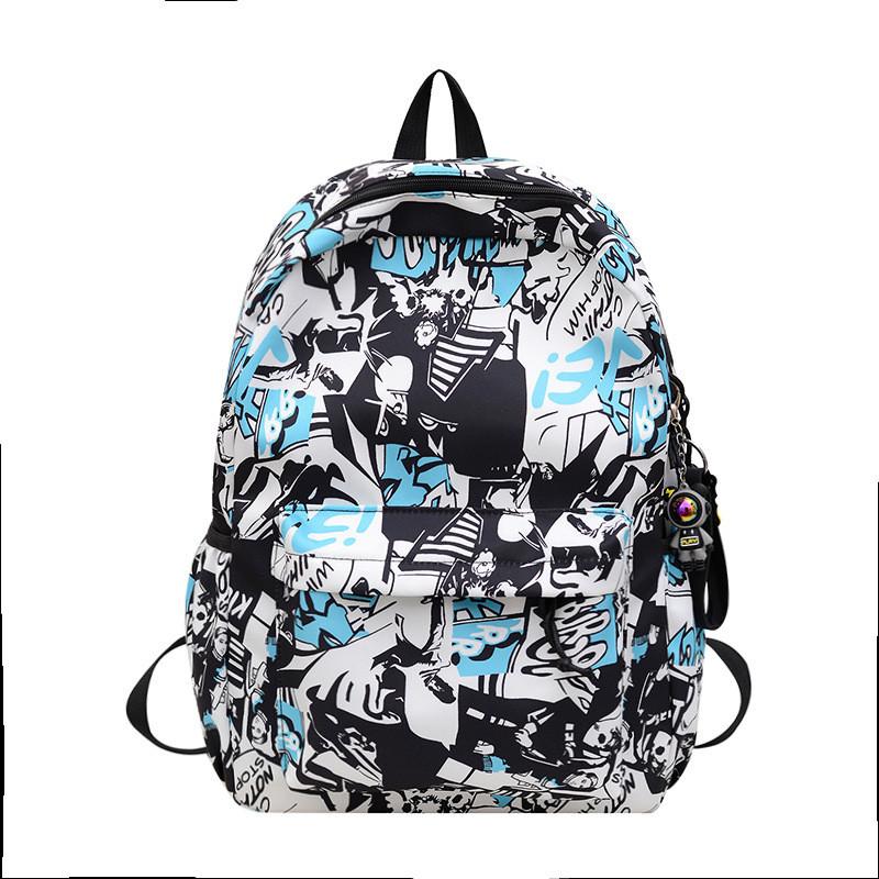 Fashionable Middle School Student Backpack Nylon Lightweight School Bag With Padded Shoulder Straps For Teens