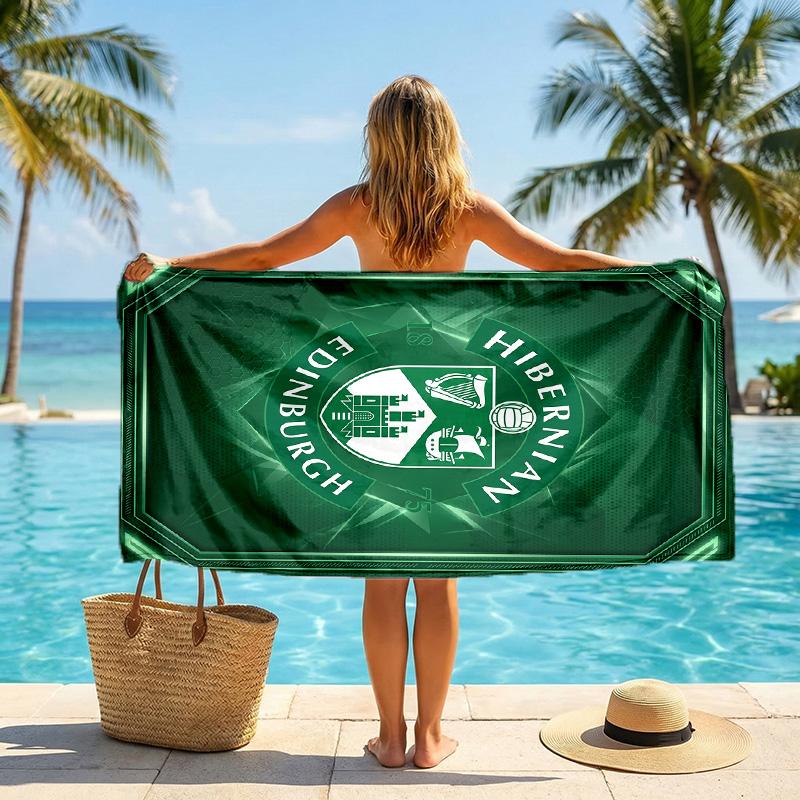 Asciugamano da Spiaggia Hibernian FC Asciugatura Rapida Microfibra Assorbente Portatile da Viaggio per Nuoto