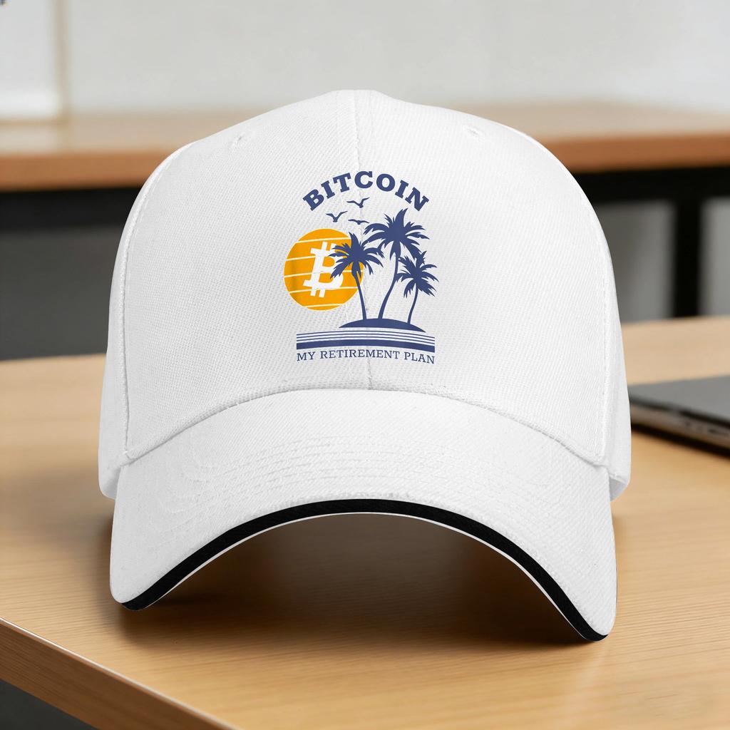 Bitcoin My Retirement Plan Casual Baseball Cap Spring Trucker Hat Sun-Proof Hip Hop Hats Unisex Men Fashion Baseball Caps