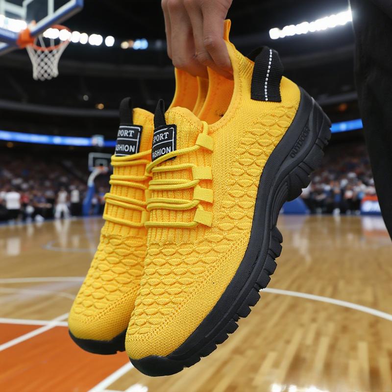 

Summer men s running shoes unique mesh eye-catching design knitted sneakers breathable comfortable outdoor tennis men s shoes 36