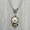 Pendant Elegant Aurora View Oval - Vintage Necklace